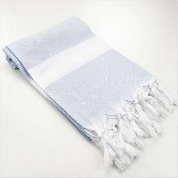 Diamond Turkish towel sky blue