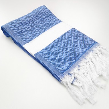 Diamond Turkish towel royal blue