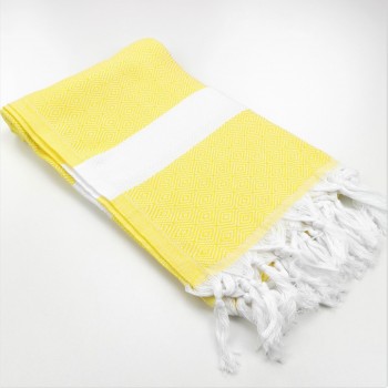 Diamond Turkish towel chick yellow