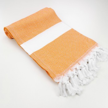 Diamond Turkish towel orange