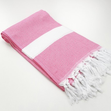 Diamond Turkish towel candy pink