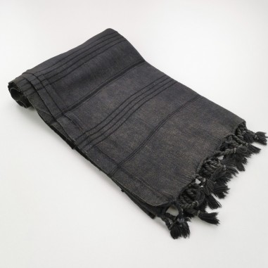 stonewashed Turkish towel black