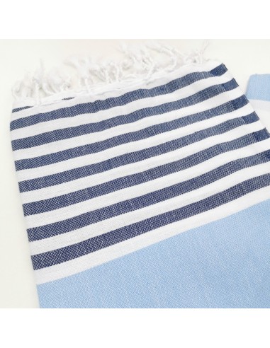 Pool peshtemal towel with bi color stripes design 100% cotton Oeko-Tex certified
