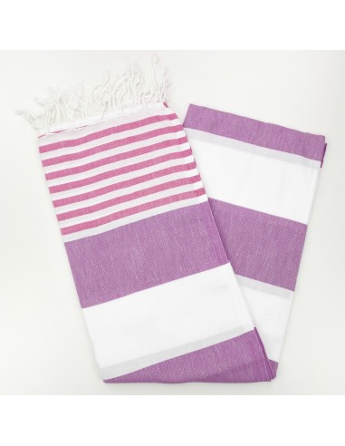 Pool peshtemal towel with bi color stripes design 100% cotton Oeko-Tex certified