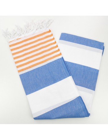 Pool peshtemal towel with bi color stripes design 100% cotton Oeko-Tex certified