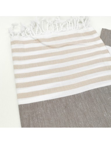 Pool peshtemal towel with bi color stripes design 100% cotton Oeko-Tex certified