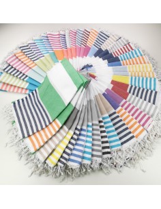 Turkish towels Pool bicolor stripes wholesale