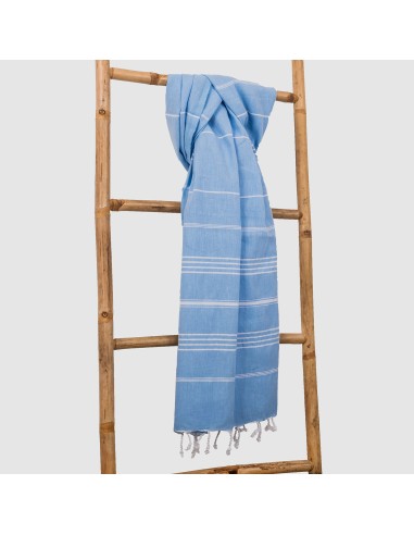 flat blue turkish towel