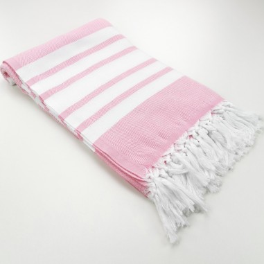 herringbone peshtamel towel dragee pink