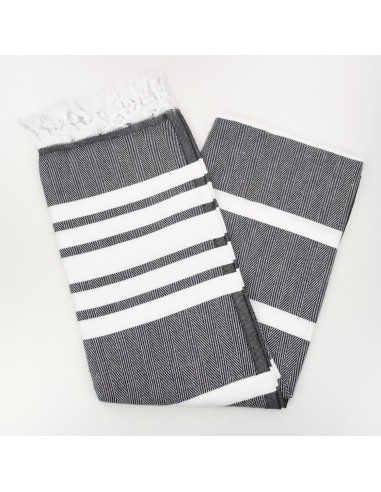 Fouta chevron douce et epaisse Capri 100% coton certifié Oekotex®