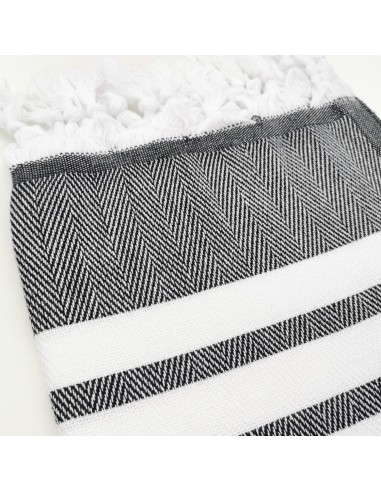 Fouta chevron douce et epaisse Capri 100% coton certifié Oekotex®