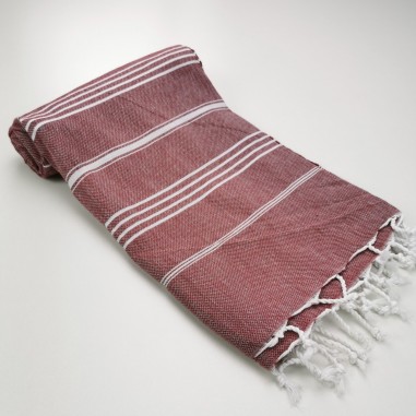 Turkish peshtemal towel burgundy