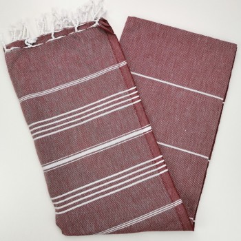 burgundy flat sultan peshtemal towel