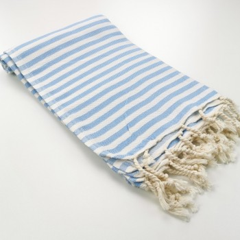 Herringbone Turkish towel pastel blue