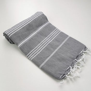 Turkish peshtemal towel dark grey