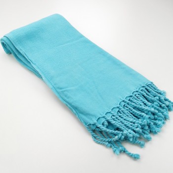 Honeycomb stonewashed towel turquoise