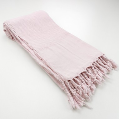 Honeycomb stonewashed towel pink