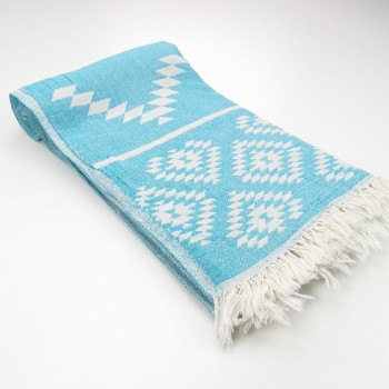 aztec pattern beach towel turquoise