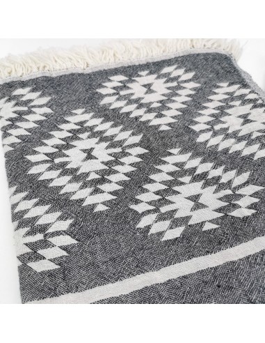 Fouta jacquard motifs azteques en coton Oekotex