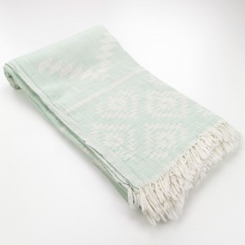 aztec pattern beach towel mint