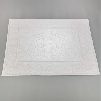 Absorbent cotton bath mat for intensive use