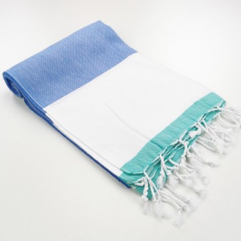 fouta tricolore bleu