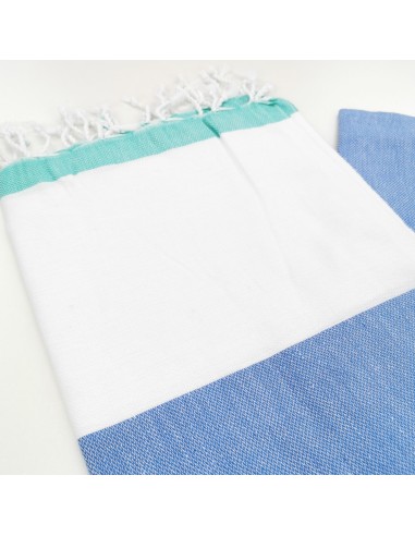 Fouta plate tricolore Yacht 100% coton certifié Oekotex®