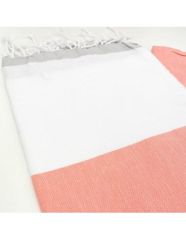 Fouta plate tricolore Yacht 100% coton certifié Oekotex®