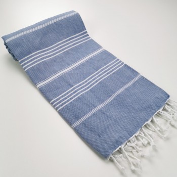 Turkish peshtemal towel cornflower blue
