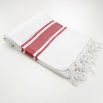 white towel red stripes