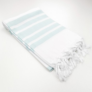 Herringbone weave white Turkish towel...
