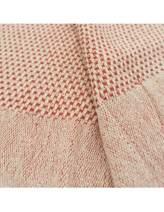 Mini Honeycomb weave Turkish hand towel red 2