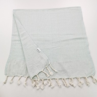 Mini Honeycomb weave Turkish hand towel mint