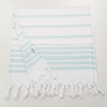 Mini fouta chevron rayures celadon