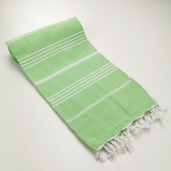 Turkish peshtemal towel linden green