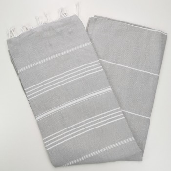 light grey flat sultan peshtemal towel