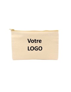 Trousse de toilette coton avec logo imprimé