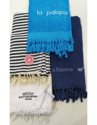 Foutas promotionnelles avec logo brodé