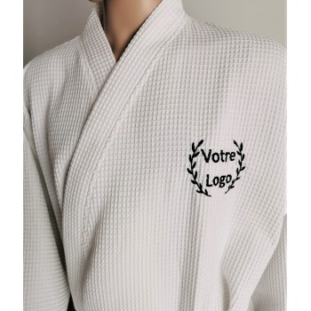 custom logo embroidered bathrobe