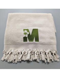 Fouta éponge logo brodé