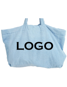 custom terry bag manufacture with logo embroidery