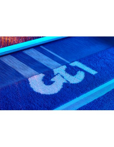 tissage jacquard eponge fils teints