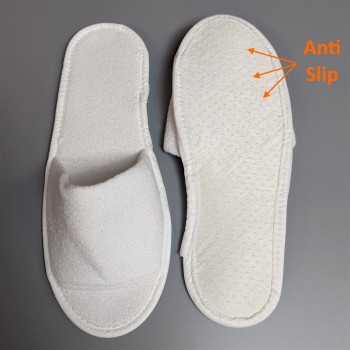 anti slip disposable hotel spa cotton terry slippers