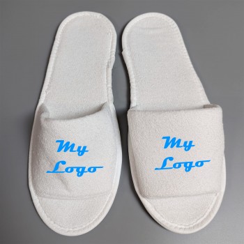 terry slippers with logo printing