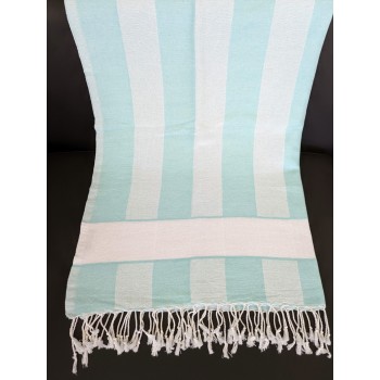 Vertical stripe  CABANA Turkish beach towel mint aqua
