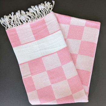 Pink Turkish towel CHESS