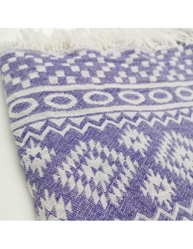 Fouta jacquard violet indigo indiana