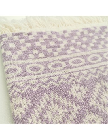 fouta lilas jacquard indiana