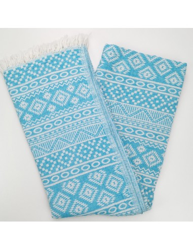 turkish towel jacquard turquoise