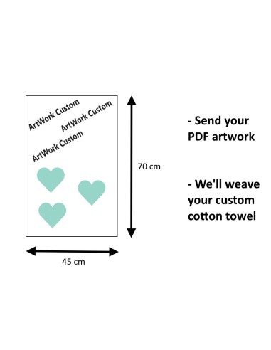 Torchon publicitaire premium tissé jacquard sur mesure